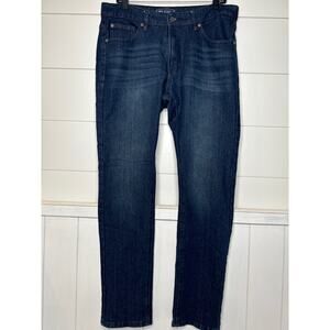 MB Studio Men's Slim Straight Dark Wash Jeans 34 x 32 Gently Worn EUC